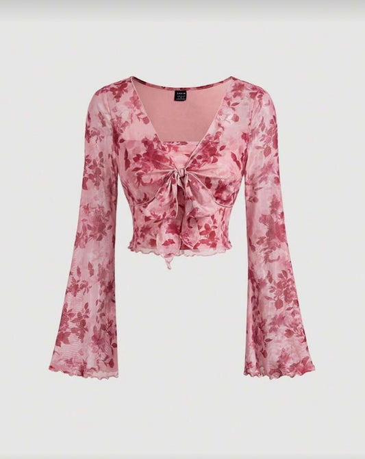 Shein MOD Break Bow Top