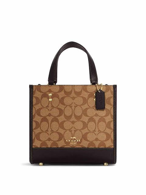 Coach Dempsey Tote 22 in Colorblock Signature Canvas