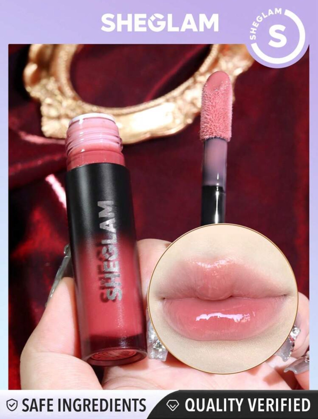 Sheglam Ember Rose immortal love nourising lip Gloss- Unconditional
