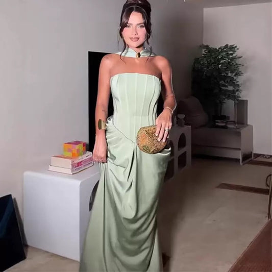 Zara Sage Green Corset Dress