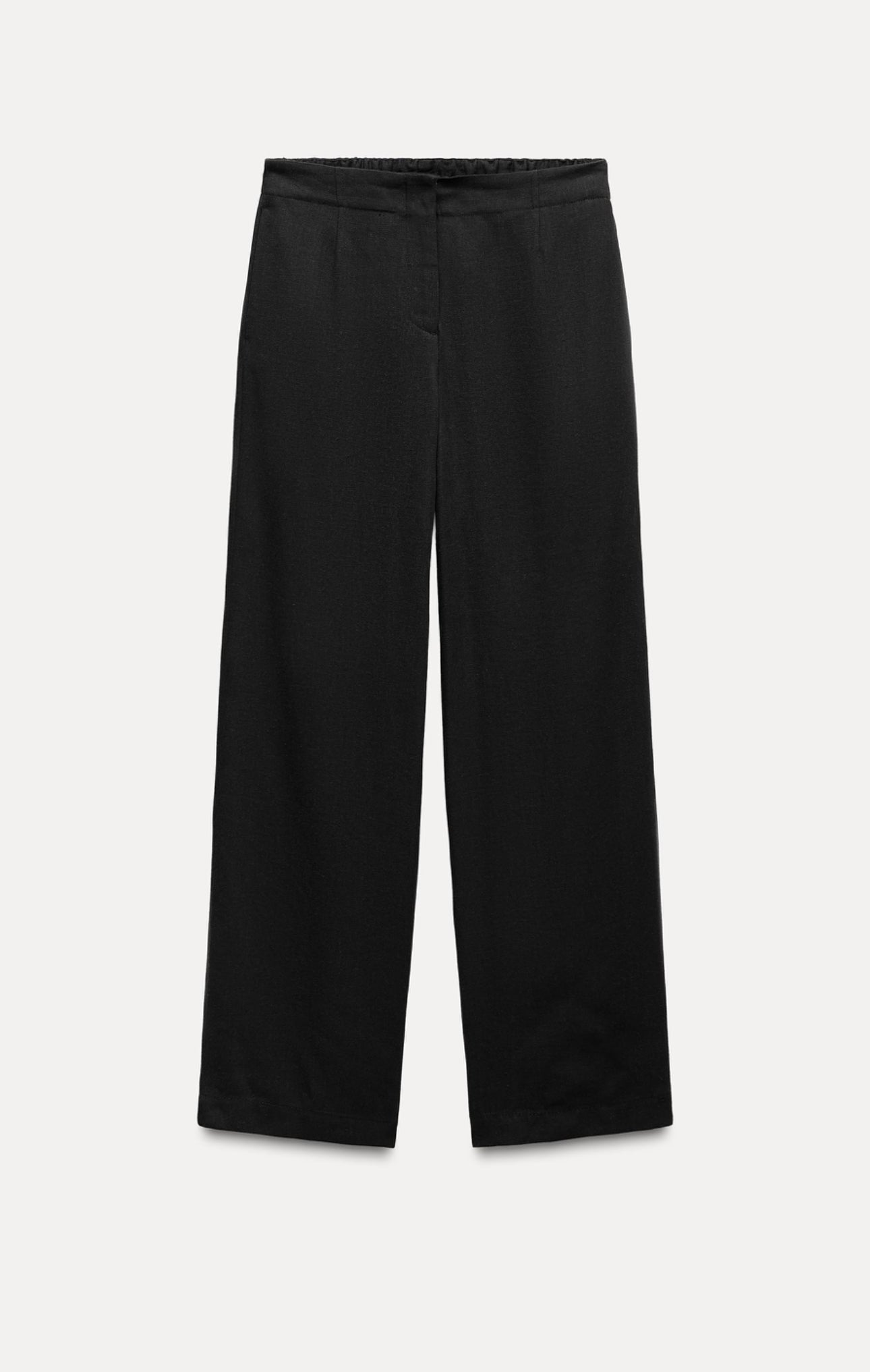 ZARA ZW Collection Straight Fit Trouser - Black
