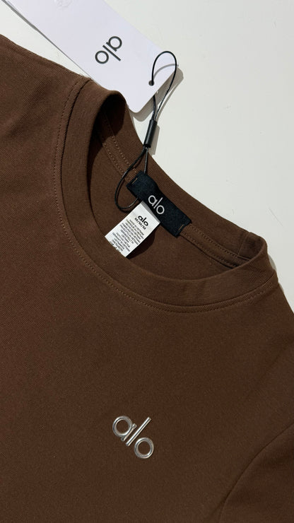 ALO Regular Fit Tshirt-Brown (Dupe)
