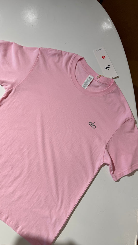 ALO Loose Fit Tshirt-Pink (Dupe)