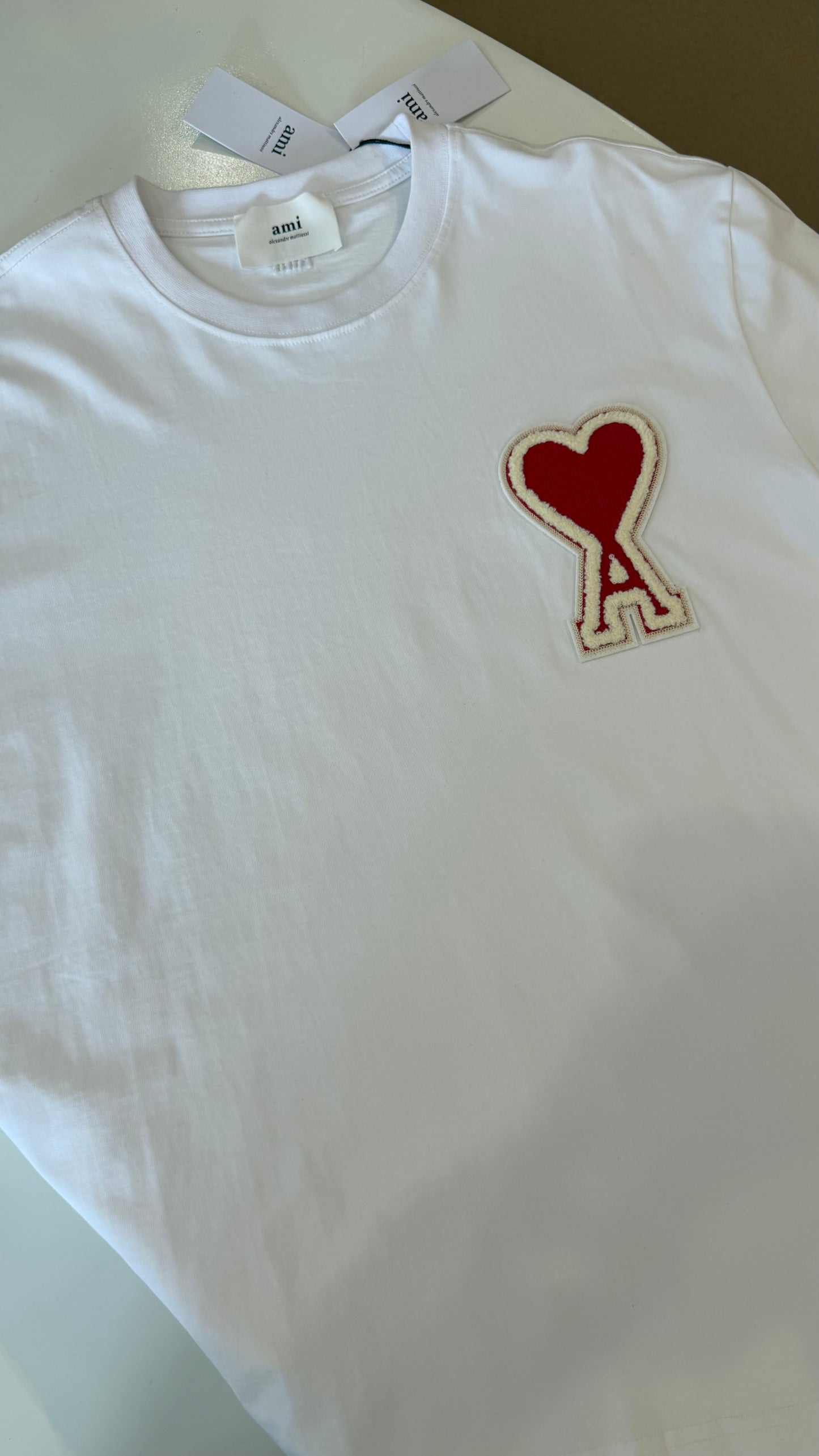 Ami Paris Loose Fit T Shirt-white