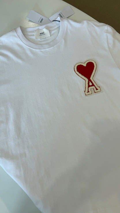 Ami Paris Loose Fit T Shirt-white