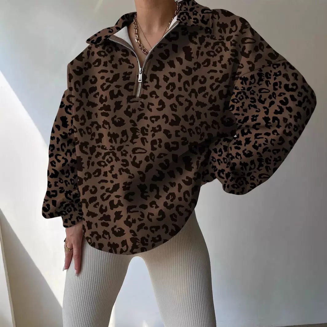 SHEIN LEOPARD SWEATER