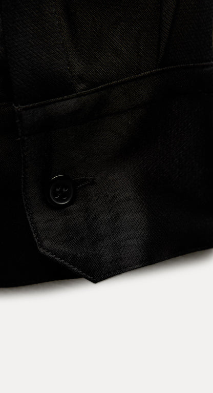 ZARA ZW Collection Slim Fit Shirt-Black