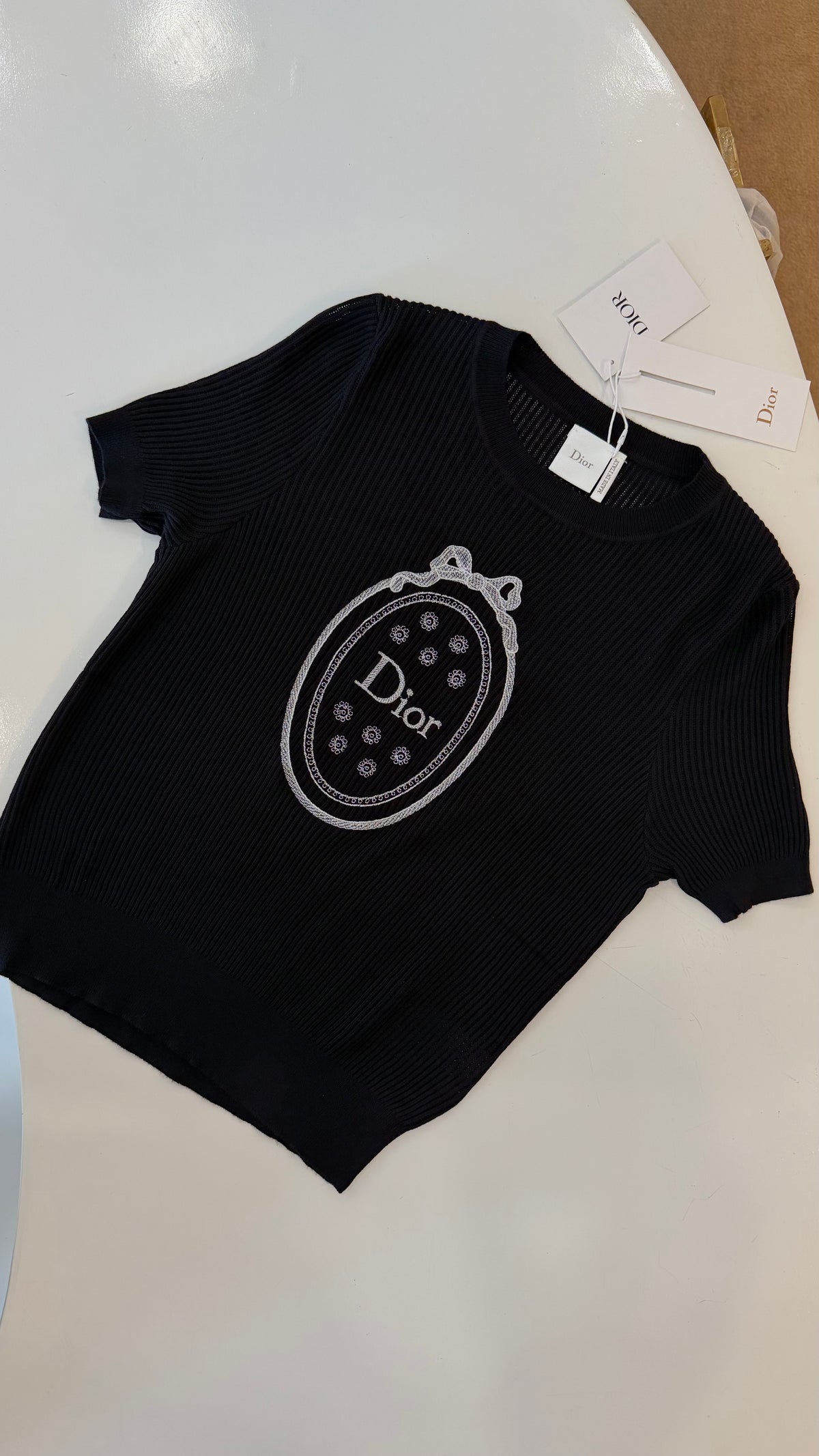 Dior Noir Emblem Knit T-shirt