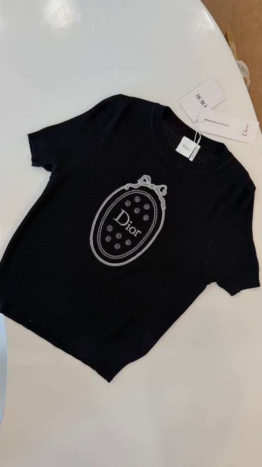 Dior Noir Emblem Knit T-shirt