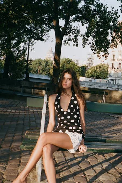 Zara Polka Dot Halter Top
