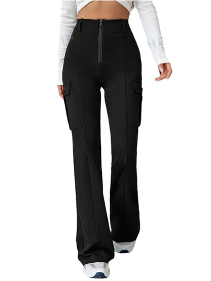 SHEIN Privé High Waist Button Detail Skinny Pants