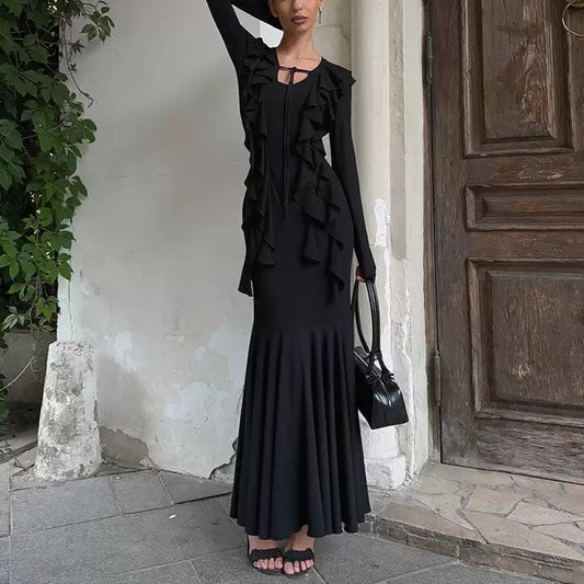 Shein Ruffle Knitted Skirt Dress