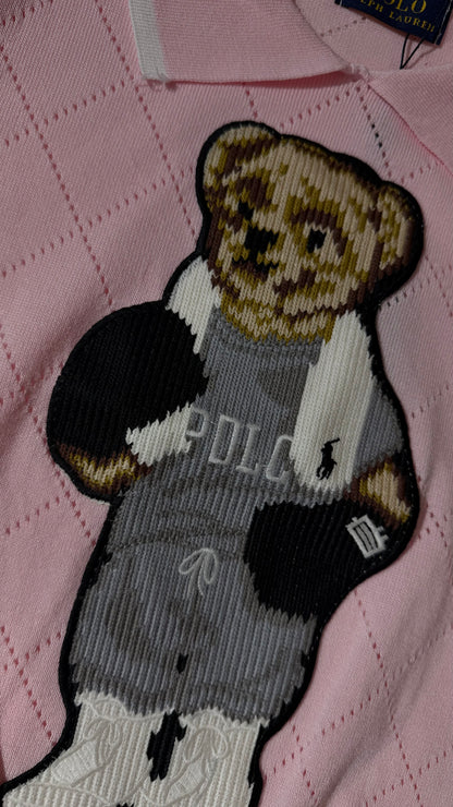 Ralph Lauren Knitted Teddy Polo-Pink (Dupe)