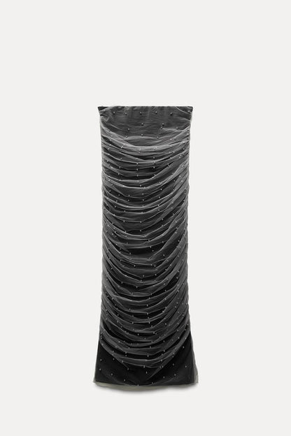 ZARA Knit Midi Dress With Beads