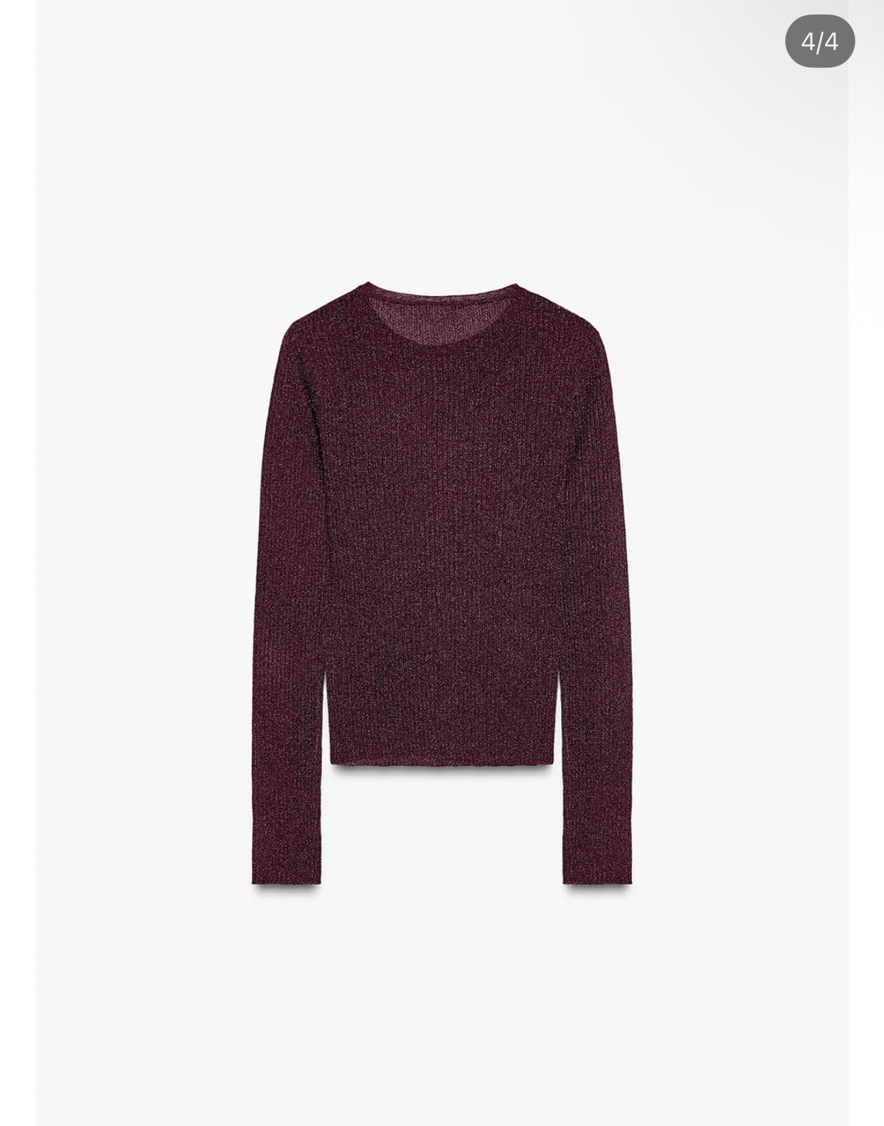 ZARA Metalic Thread Jacket-Burgundy