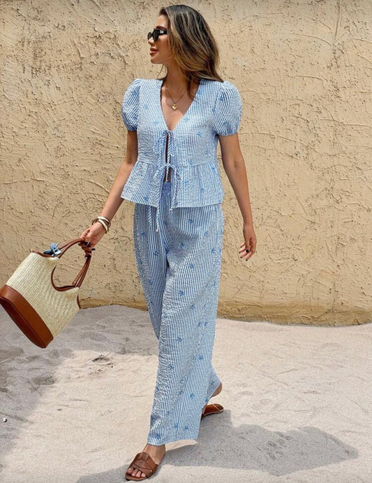 Shein Frenchy women 2Pcs Printed Co-ord set