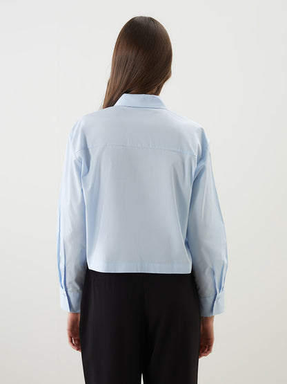 Zara Jewel Poplin Crop Shirt
