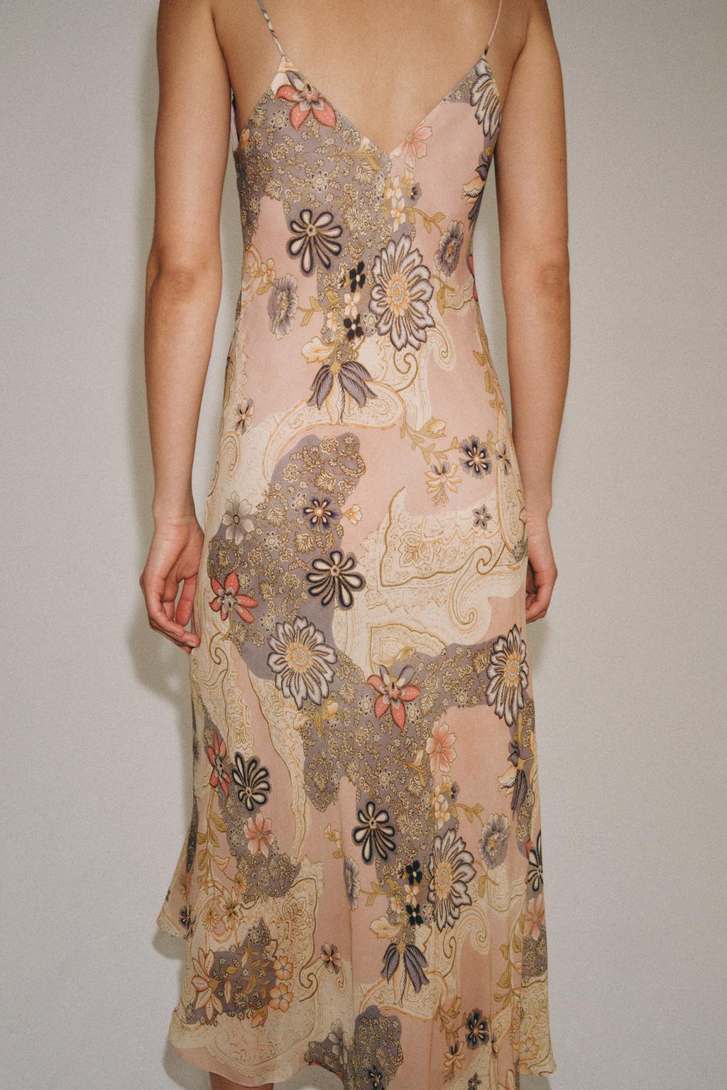 Zara Printed Slip Dress