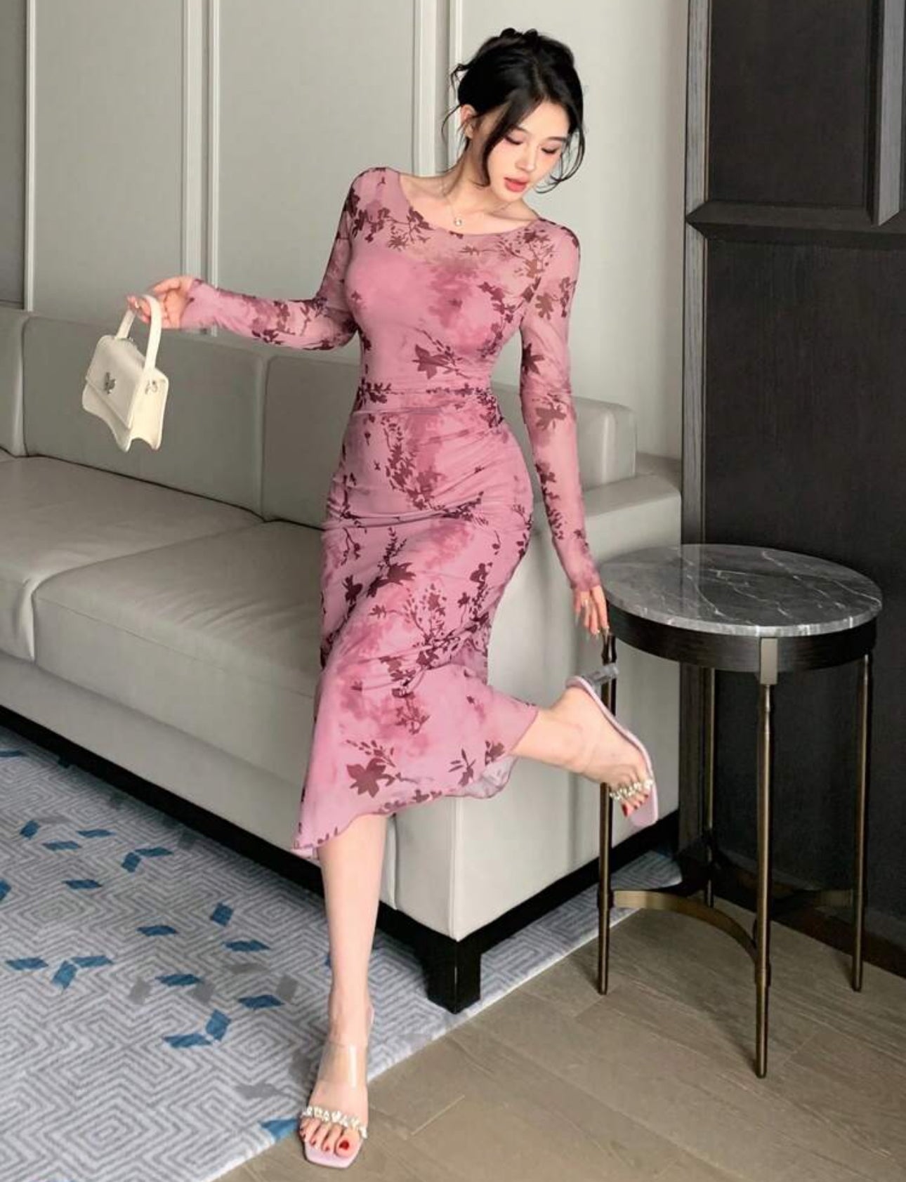 Shein Wrap Style Floral Dress