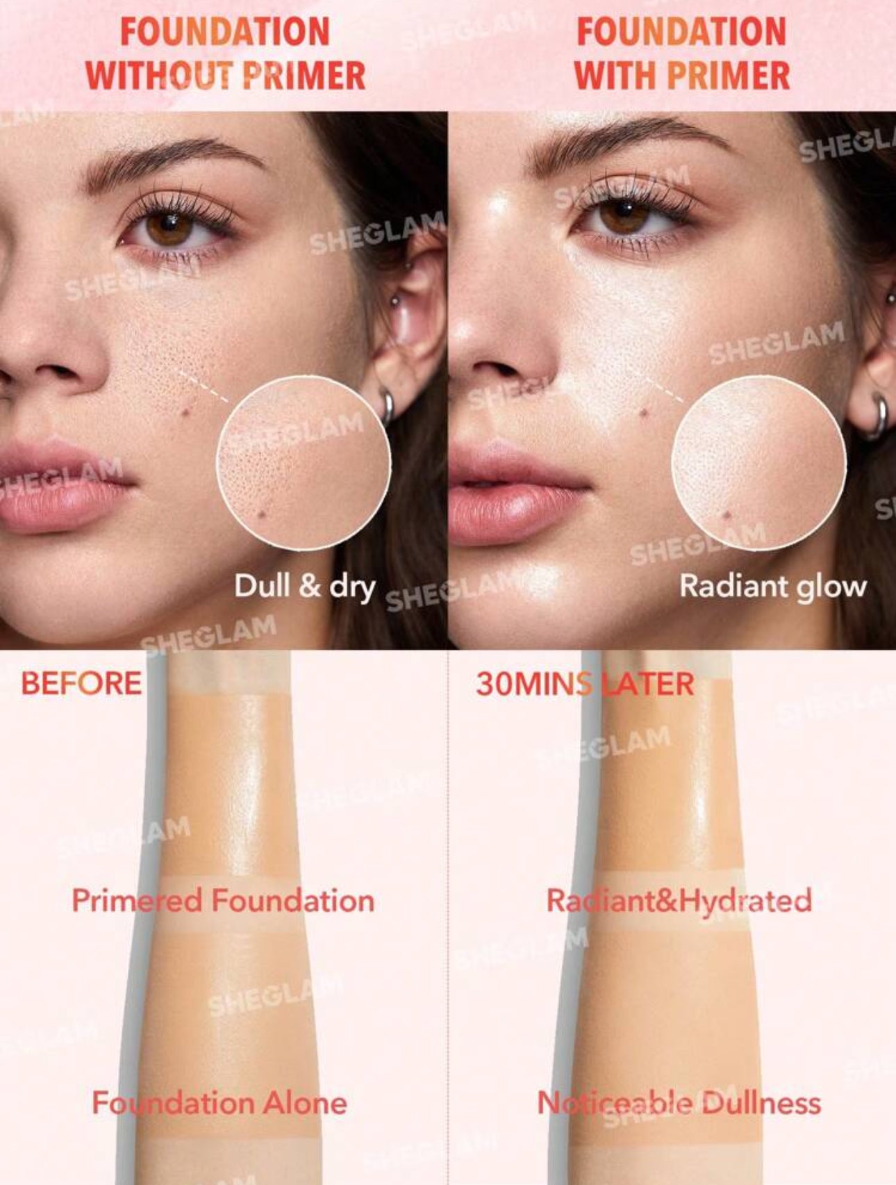 SHEGLAM Melon Melt Niacinamide Serum Primer