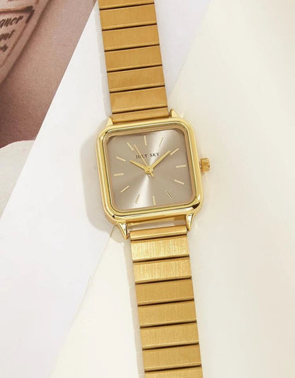 SHEIN Women Gold Elegant Stainless Steel Watch