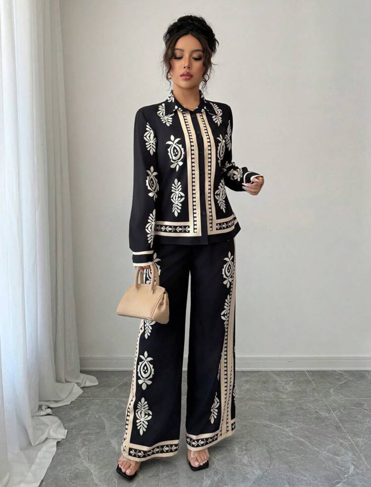 Shein Elegent Style Floral print Co-ord Set