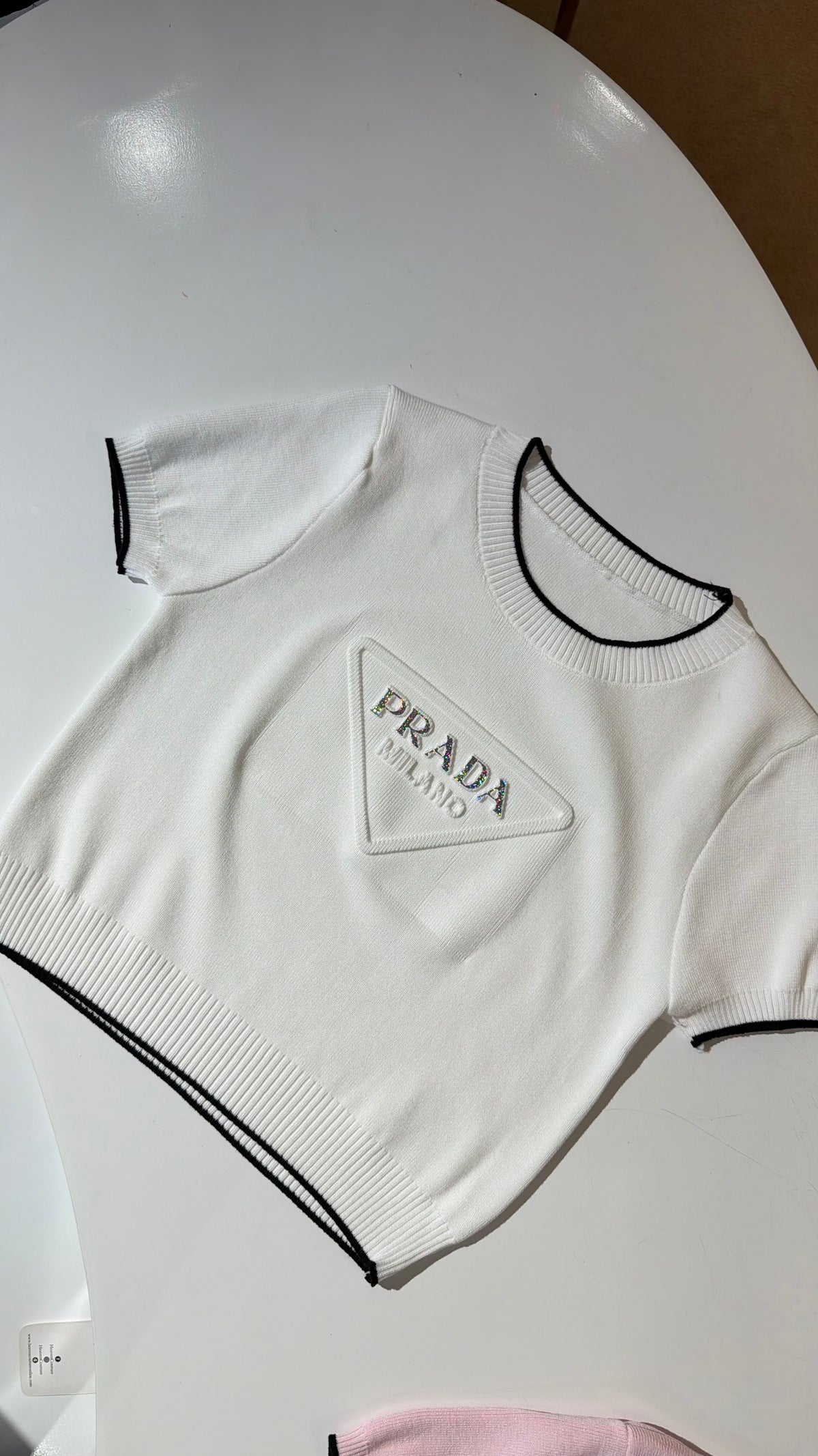 Prada White Crewneck (Dupe)
