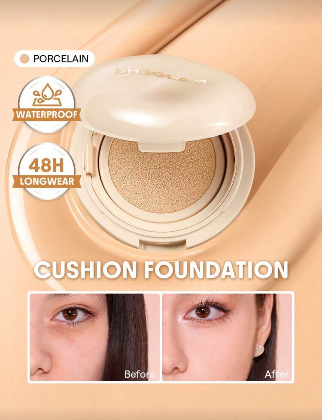 SHEGLAM Lock Go Long lasting Cushion Foundation