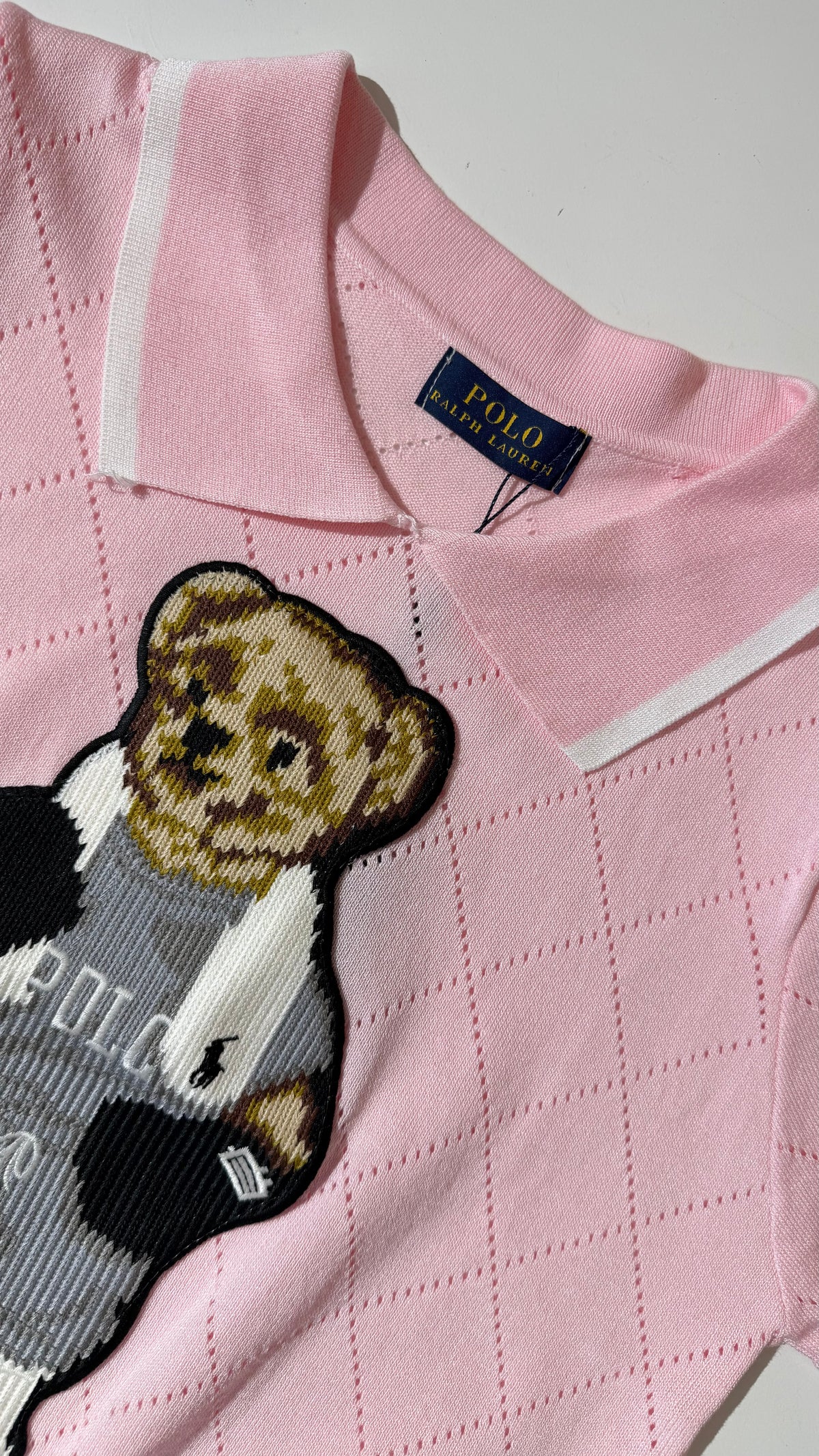 Ralph Lauren Knitted Teddy Polo-Pink (Dupe)