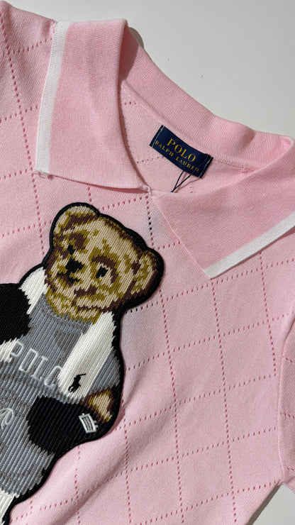 Ralph Lauren Knitted Teddy Polo-Pink (Dupe)