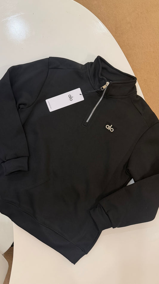 Alo Half Zip Upper Black (Dupe)