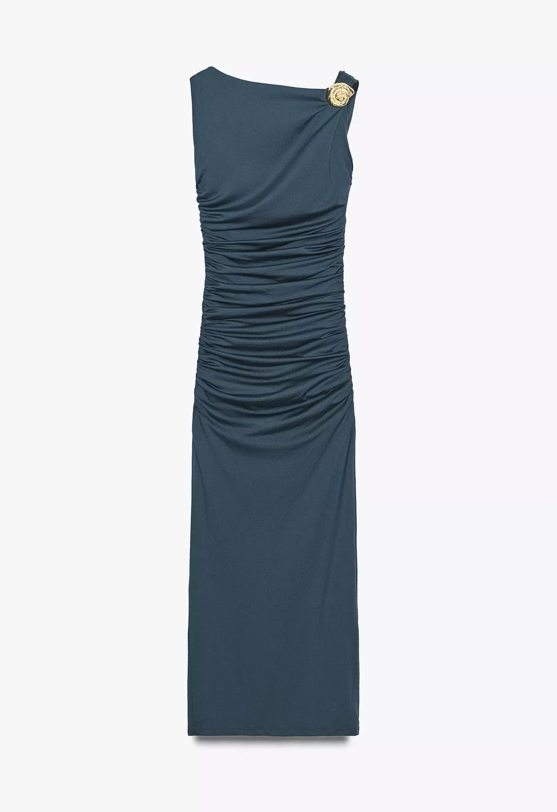 Zara Shell Polyamide Dress Navy