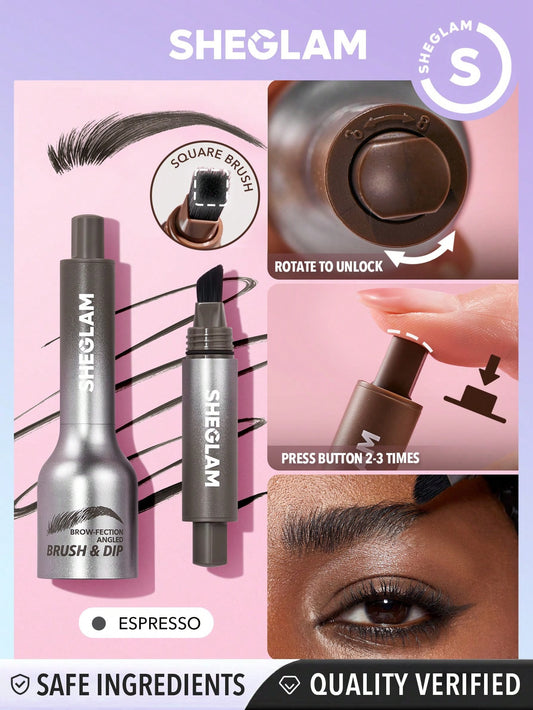 SHEGLAM Brow-Fection Angled Brush & Dip Espresso