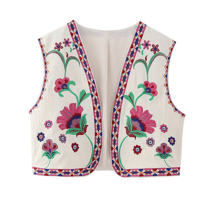 Zara Embrioded Floral Vest