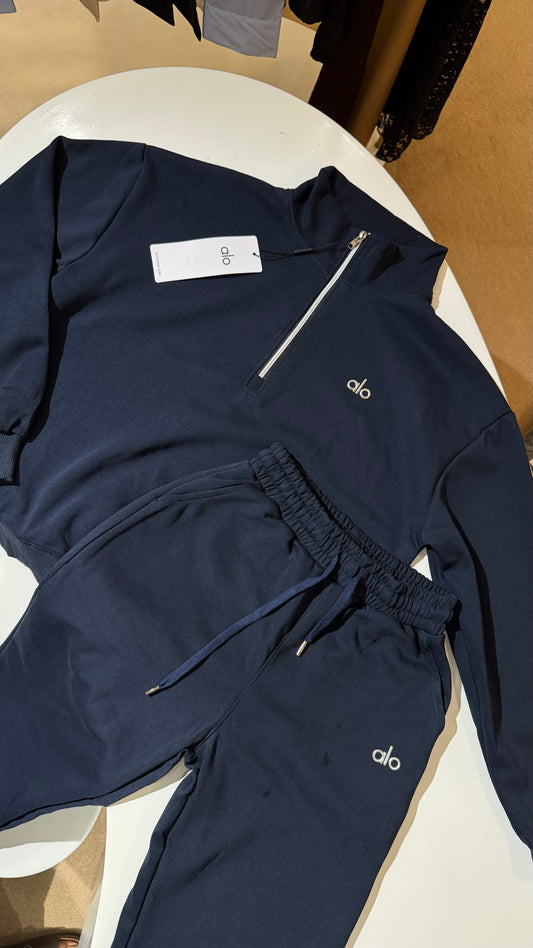 Alo Zipper 1/4 Set- Navy Blue