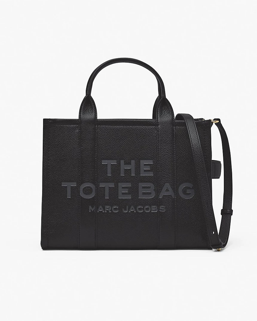 Marc Jacobs Leather Tote Bag Medium- Black