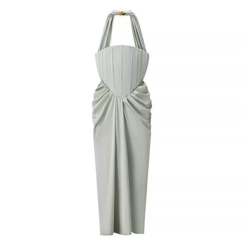 Zara Sage Green Corset Dress