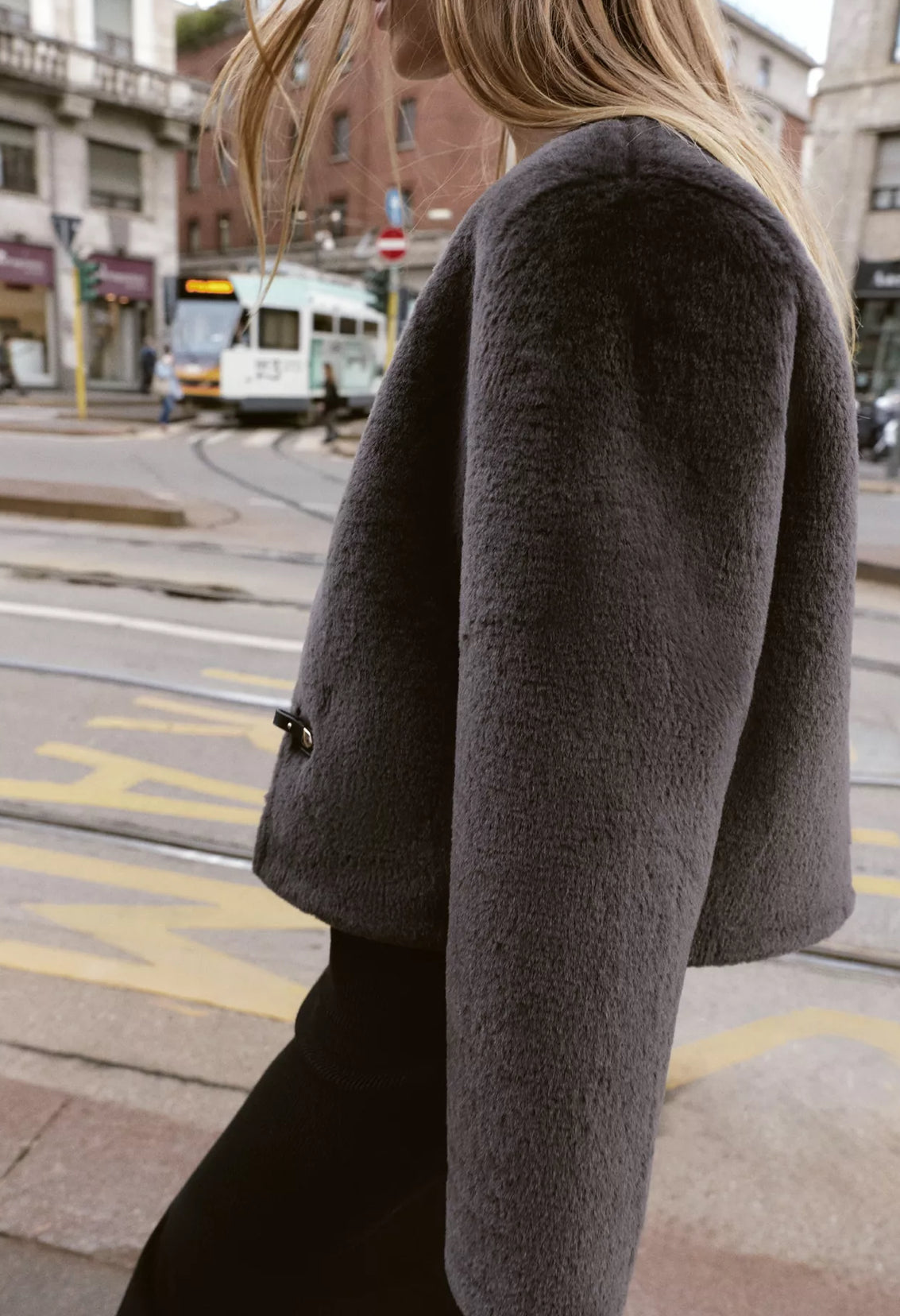 ZARA Double Faced Jacket With Toggles