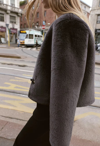 ZARA Double Faced Jacket With Toggles