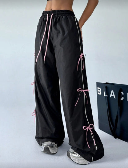 Shein Ez Wear Pant With Bowknot Decoration