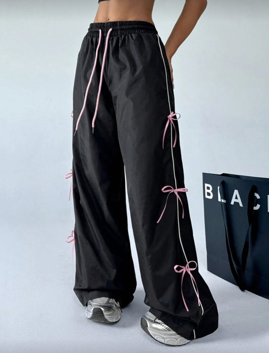 Shein Ez Wear Pant With Bowknot Decoration