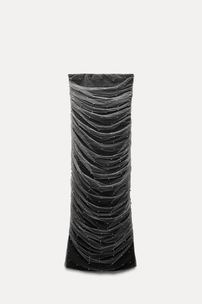 ZARA Knit Midi Dress With Beads