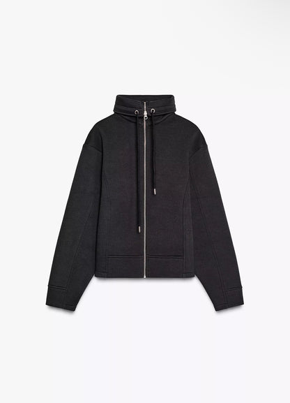 ZARA Pique Zip Up Jacket -Dark Navy