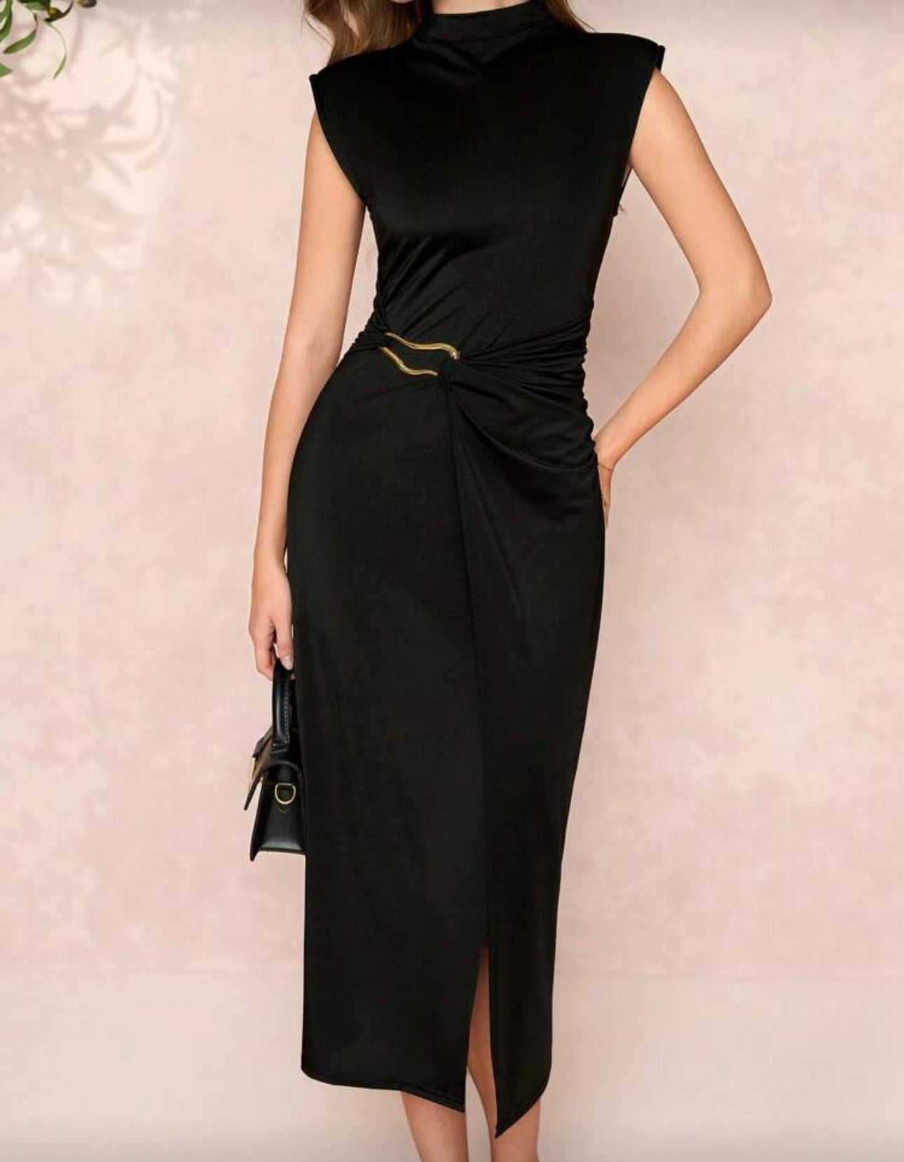 Shein High Collar Metal Decor BodyCorn Dress