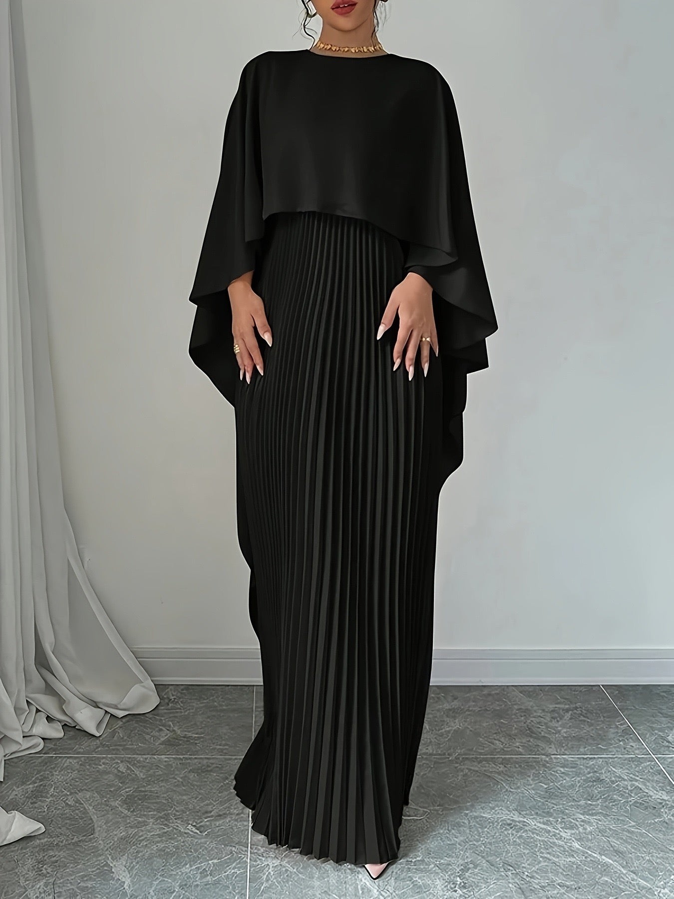 Shein Arabic Style Ruffle Long Dress