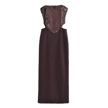 Zara Brown Sequin Dress