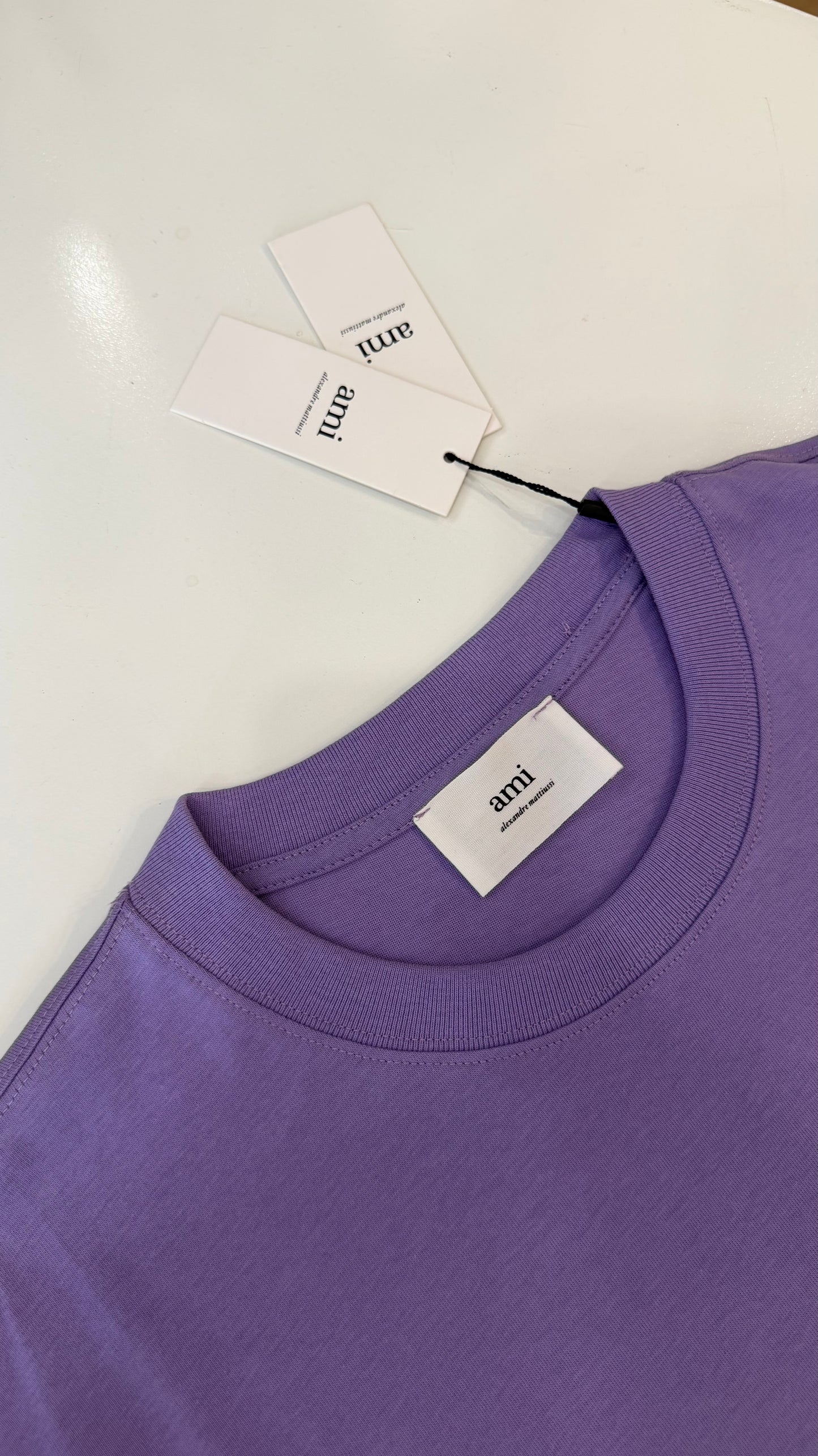 Ami Paris Loose Fit T Shirt-Light Purple