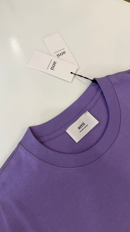 Ami Paris Loose Fit T Shirt-Light Purple