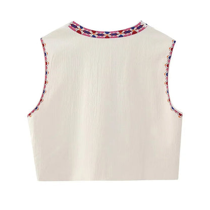 Zara Embrioded Floral Vest