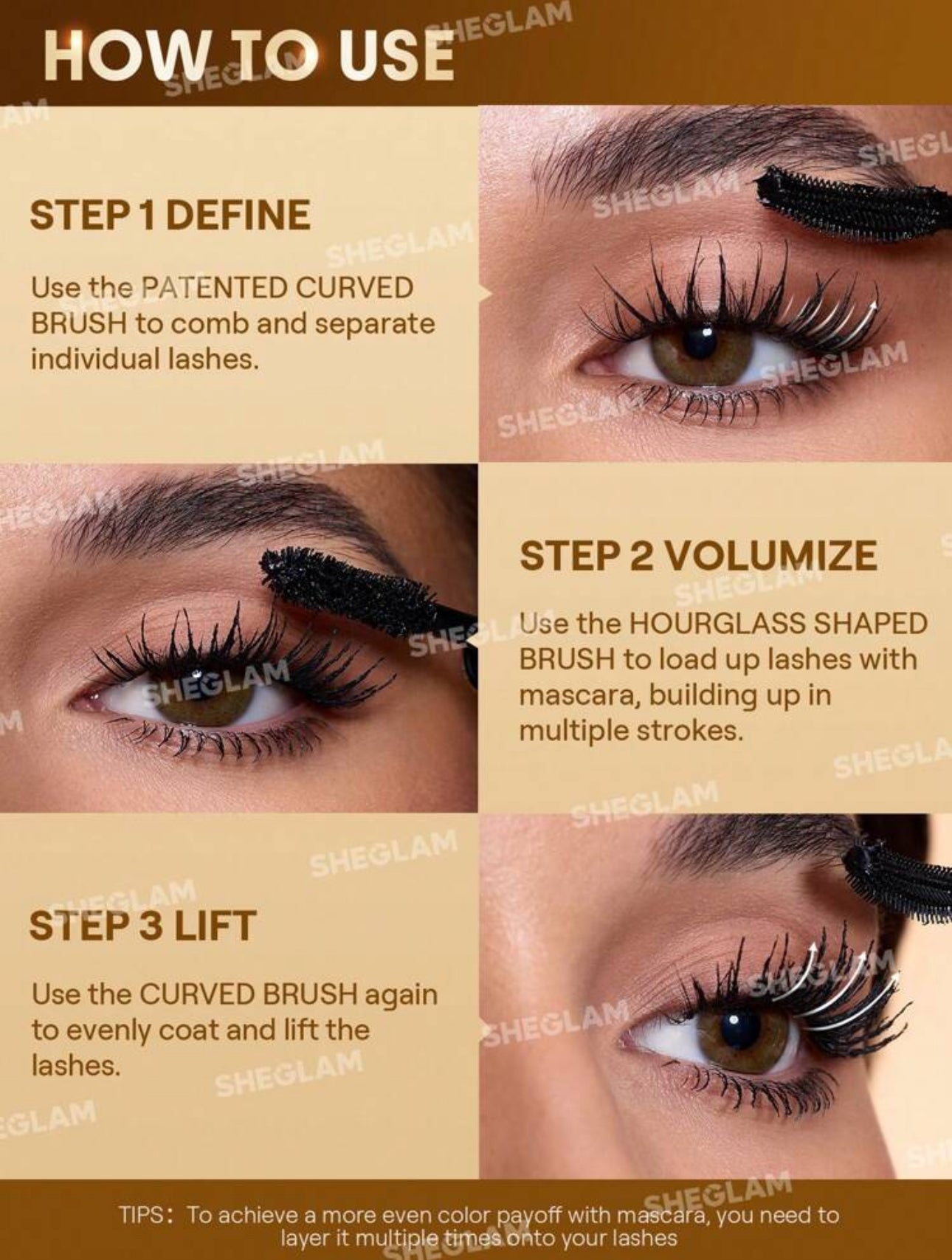 SHEGLAM All-In-One Volume & Length Mascara 24k